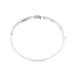 Elegant Wave Design Diamond Bangle