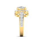 Cushion Cut Diamond Double Halo Ring