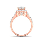 Cushion Cut Diamond Double Halo Ring