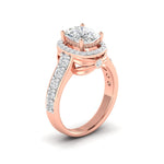 Cushion Cut Diamond Double Halo Ring