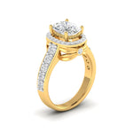 Cushion Cut Diamond Double Halo Ring