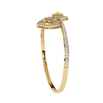 Geometric Open Diamond Bangle