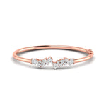 Delicate Diamond Cluster Bangle
