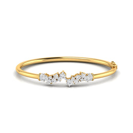 Delicate Diamond Cluster Bangle