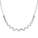 Delicate Diamond Curve Necklace