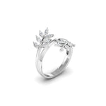 Delicate Diamond Leaf Ring