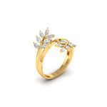 Delicate Diamond Leaf Ring