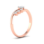Delicate Diamond Rose Gold Ring