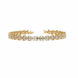 Floral Diamond Tennis Bracelet
