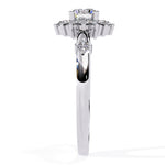 Delicate Halo Diamond Engagement Ring