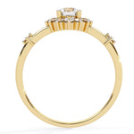 Delicate Halo Diamond Engagement Ring