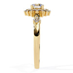 Delicate Halo Diamond Engagement Ring
