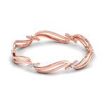 Wavy Pave Lab Grown Diamond Bangle