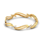 Wavy Pave Lab Grown Diamond Bangle