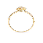 Elegant Swirl & Leaf Diamond Bangle