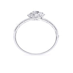 Elegant Swirl & Leaf Diamond Bangle