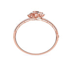 Elegant Swirl & Leaf Diamond Bangle