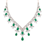 Diamond and Emerald Accent Necklace