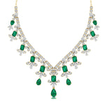 Diamond and Emerald Accent Necklace