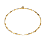Diamond Bracelet in Yellow Gold with Floral Motif