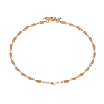 Diamond Chain Bracelet with Floral Motif