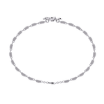 Diamond Chain Bracelet with Floral Motif