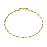 Diamond Chain Bracelet with Floral Motif