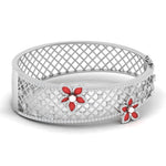 Floral Diamond Bangle