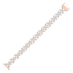 Elegant Floral Diamond Chain Bracelet