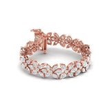 Elegant Floral Diamond Chain Bracelet