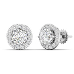 0.75 Carat Diamond Studs With Halo