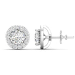 0.75 Carat Diamond Studs With Halo