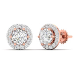 0.75 Carat Diamond Studs With Halo