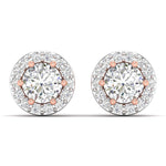 0.75 Carat Diamond Studs With Halo