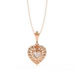 Solitaire Diamond Heart Pendant