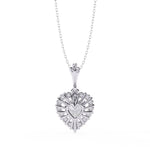 Solitaire Diamond Heart Pendant