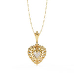 Solitaire Diamond Heart Pendant