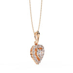 Solitaire Diamond Heart Pendant