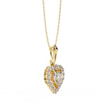 Solitaire Diamond Heart Pendant