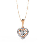 Solitaire Diamond Heart Pendant