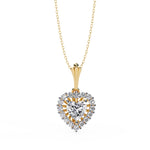 Solitaire Diamond Heart Pendant