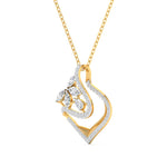 Diamond Rose Gold Abstract Pendant