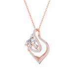 Diamond Rose Gold Abstract Pendant