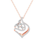Diamond Rose Gold Abstract Pendant