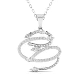 Diamond-Studded Serpent Pendant