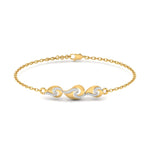 Diamond Swirl Gold Band