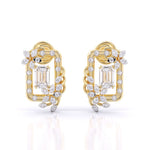 Diamond Vintage Halo Cluster Stud Earrings
