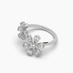 Double Bloom Cocktail Diamond Ring