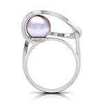 Double Halo Pearl Diamond Ring