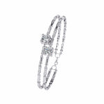 Double Row Diamond Bracelet with Chain